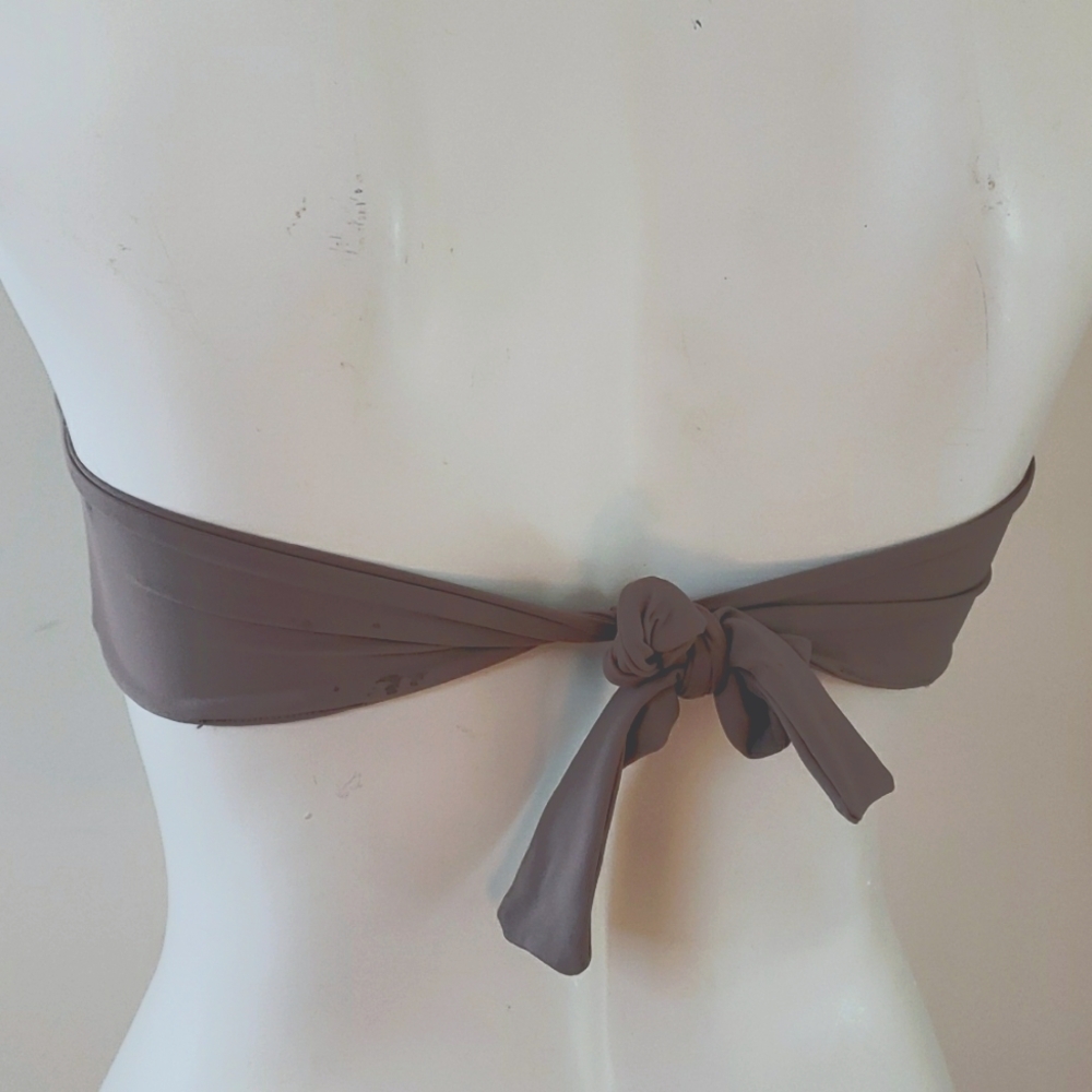 L*Space Color Blocked Neo Bandeau Bikini Top Taupe - Picture 8 of 10